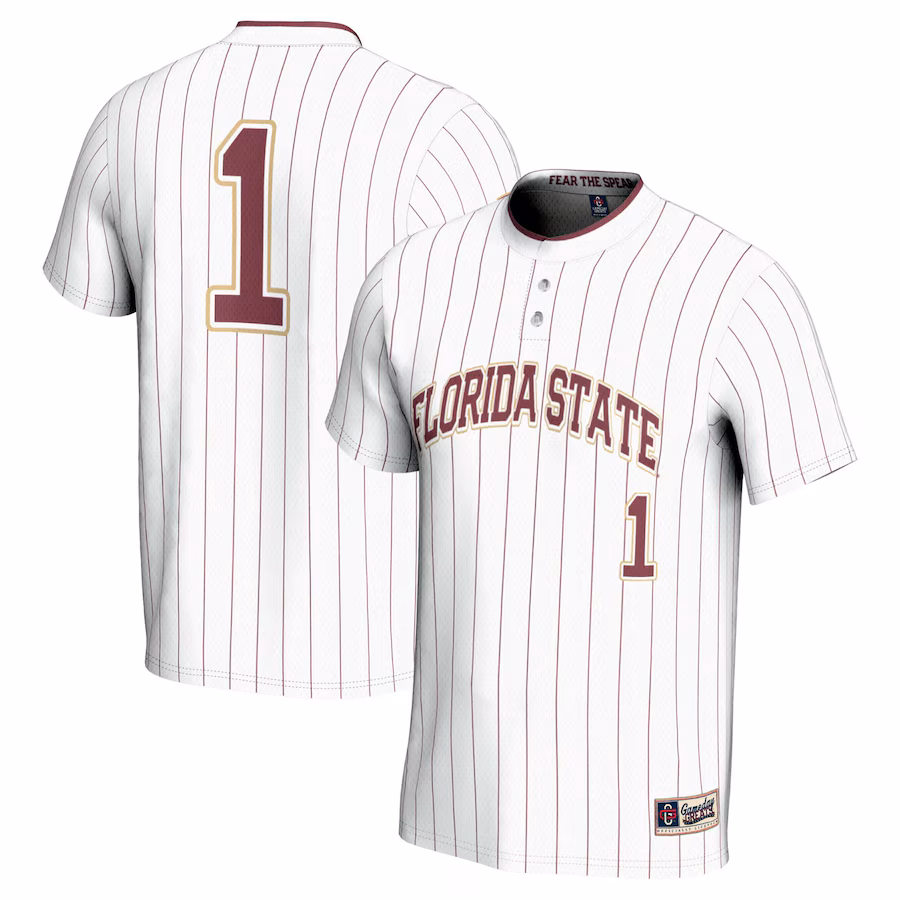 Unisex GameDay Greats #1 White Florida State Seminoles Lightweight Softball Jersey - Jersey
