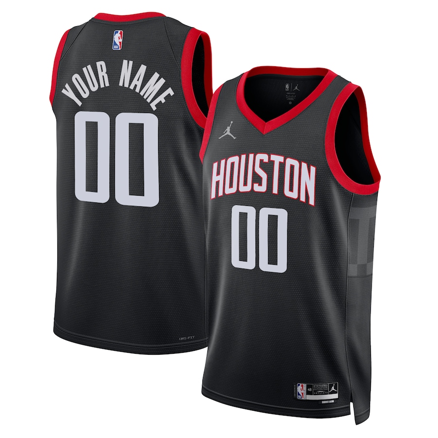 Unisex Houston Rockets Jordan Brand Black 2022/23 Swingman Custom Jersey - Statement Edition - Jersey