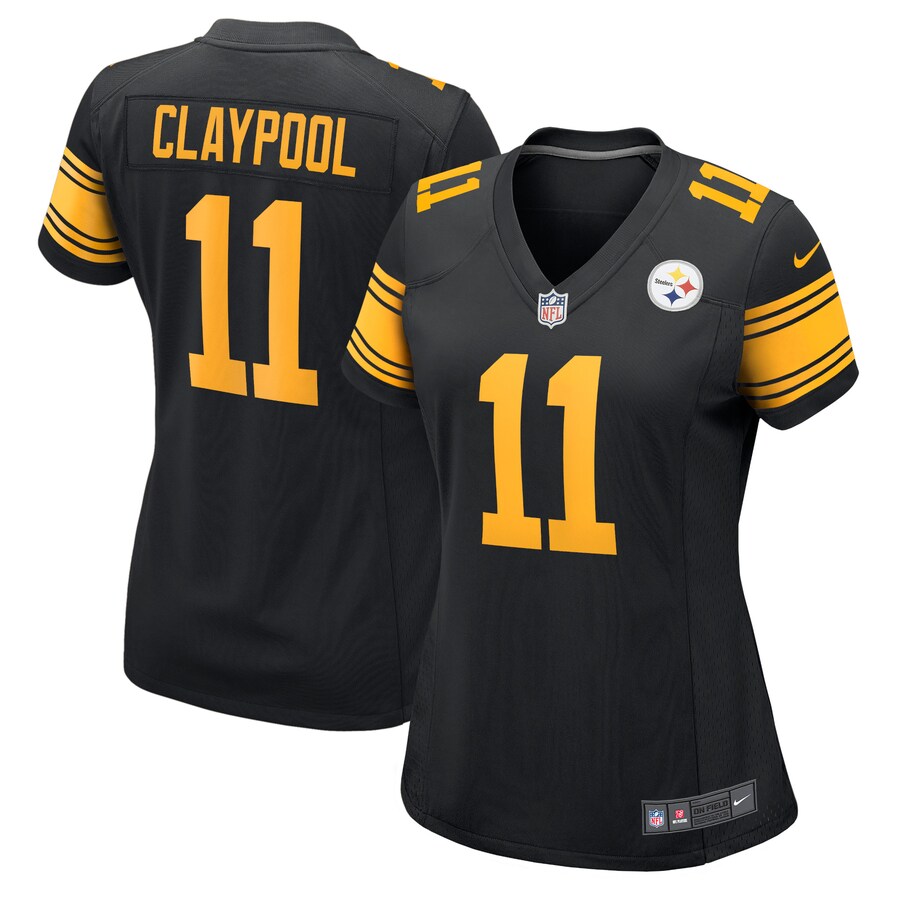 Women's Pittsburgh Steelers Chase Claypool Nike Black Alternate Game Jersey - Jersey