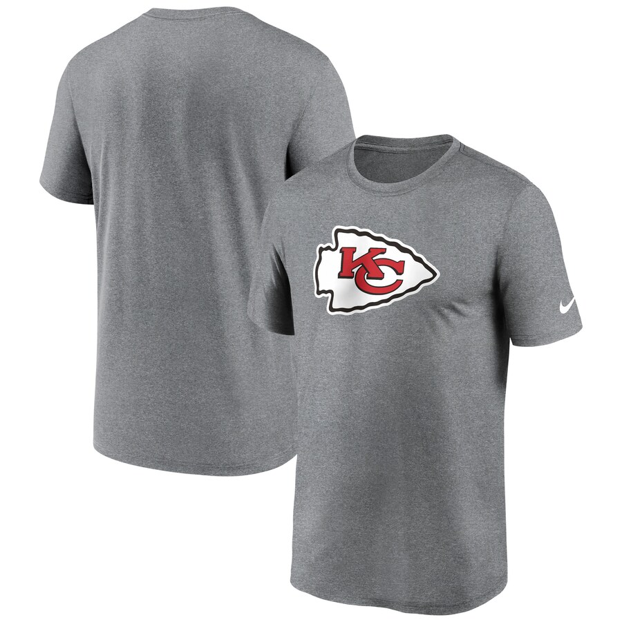 Men's Kansas City Chiefs Nike Heather Charcoal Legend Logo Performance T-Shirt - Jersey
