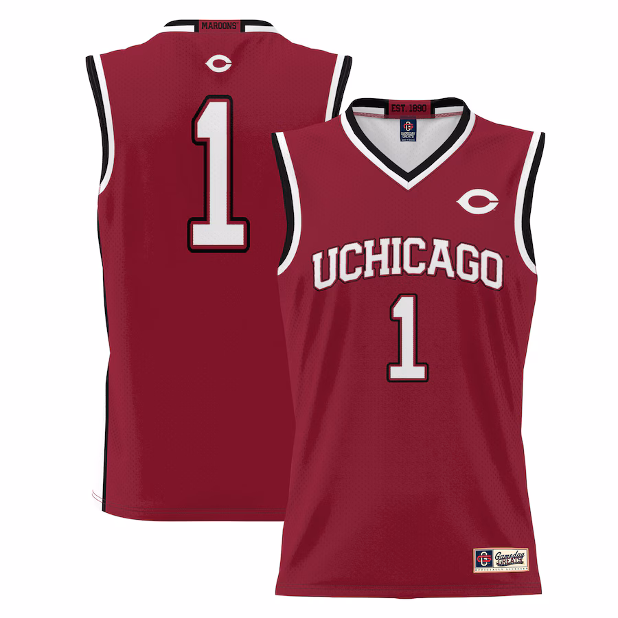 Youth GameDay Greats Maroon #1 UChicago Maroons Lightweight Basketball Jersey - Jersey