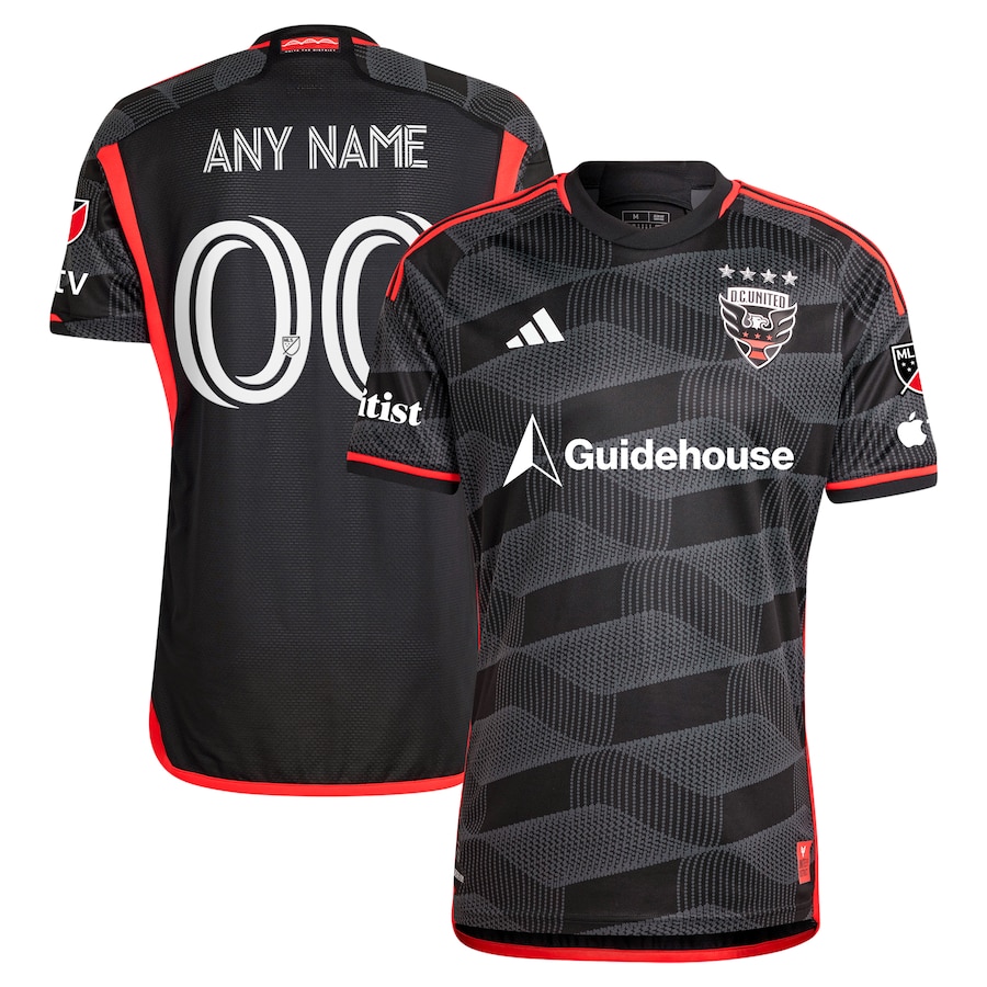 Men's D.C. United  adidas Black 2024 The Icon Kit Authentic Custom Jersey - Jersey
