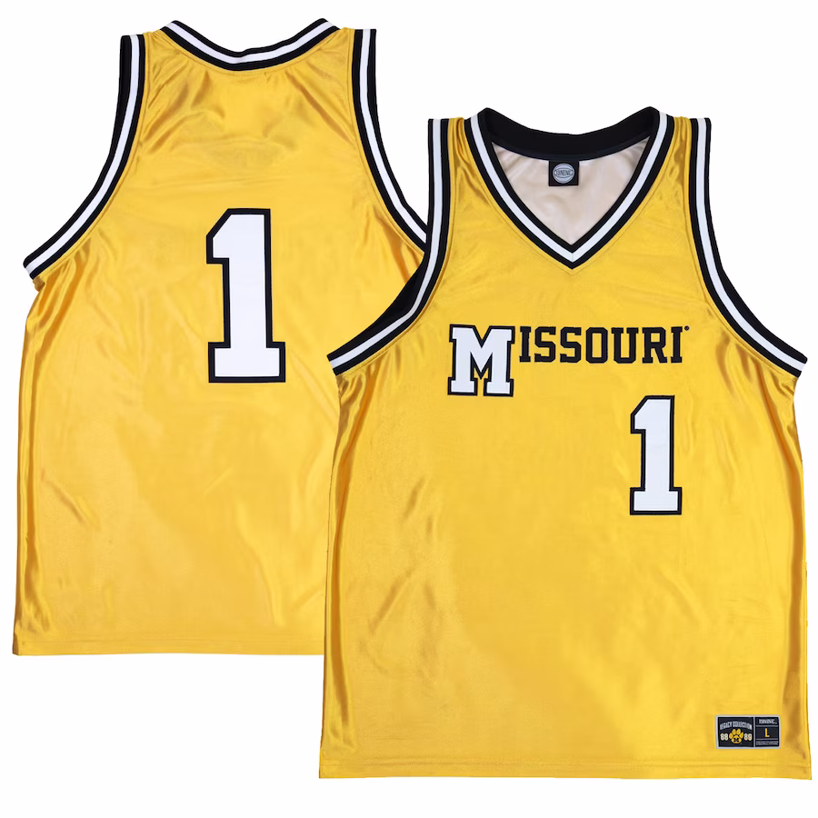 Missouri Tigers 1988/89 Basketball Legacy Jersey - Gold - Jersey