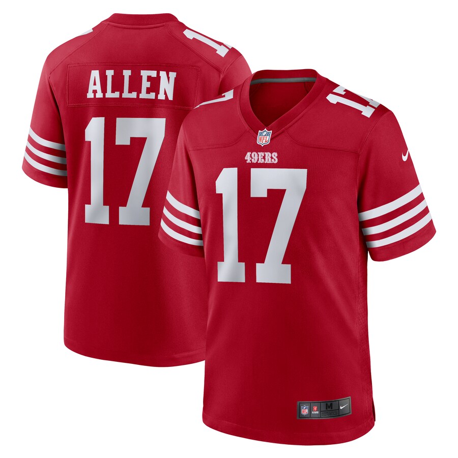 Men's San Francisco 49ers Brandon Allen Nike  Scarlet  Game Jersey - Jersey