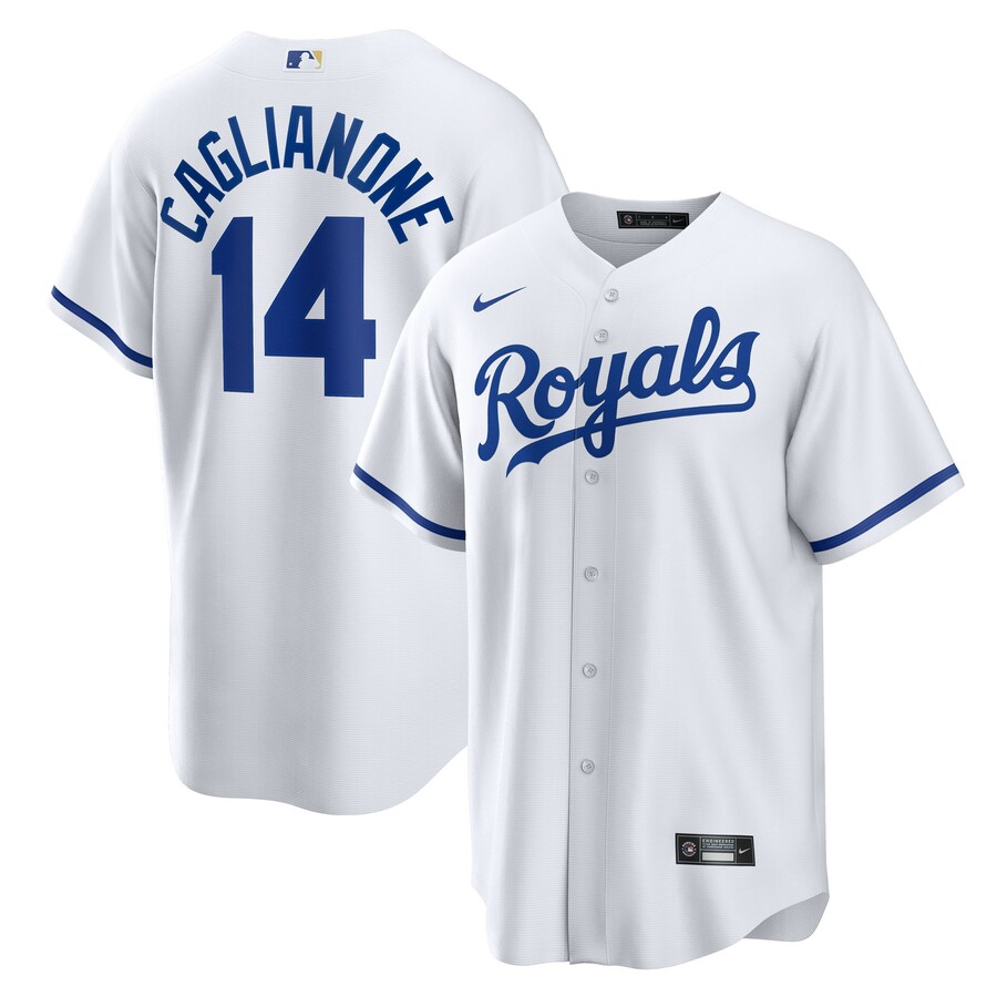 Men's Kansas City Royals Jac Caglianone Nike White Home Replica Jersey - Jersey