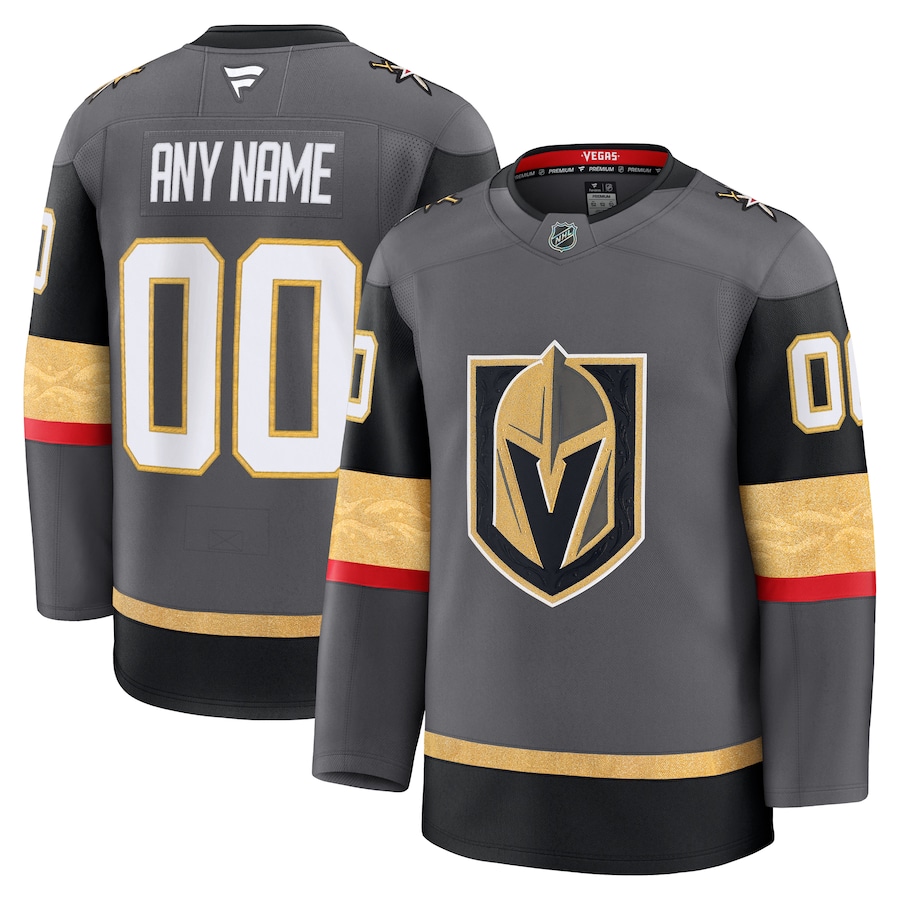 Men's Vegas Golden Knights Fanatics Gray Alternate Premium Custom Jersey - Jersey