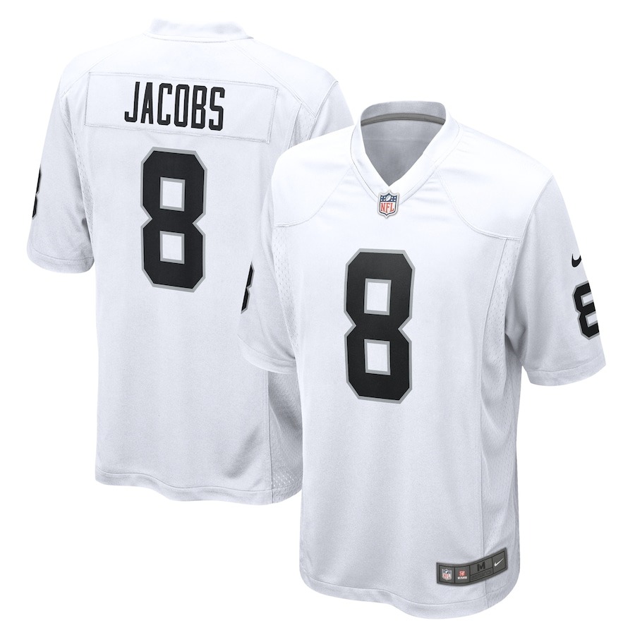 Men's Las Vegas Raiders Josh Jacobs Nike White Game Player Jersey - Jersey