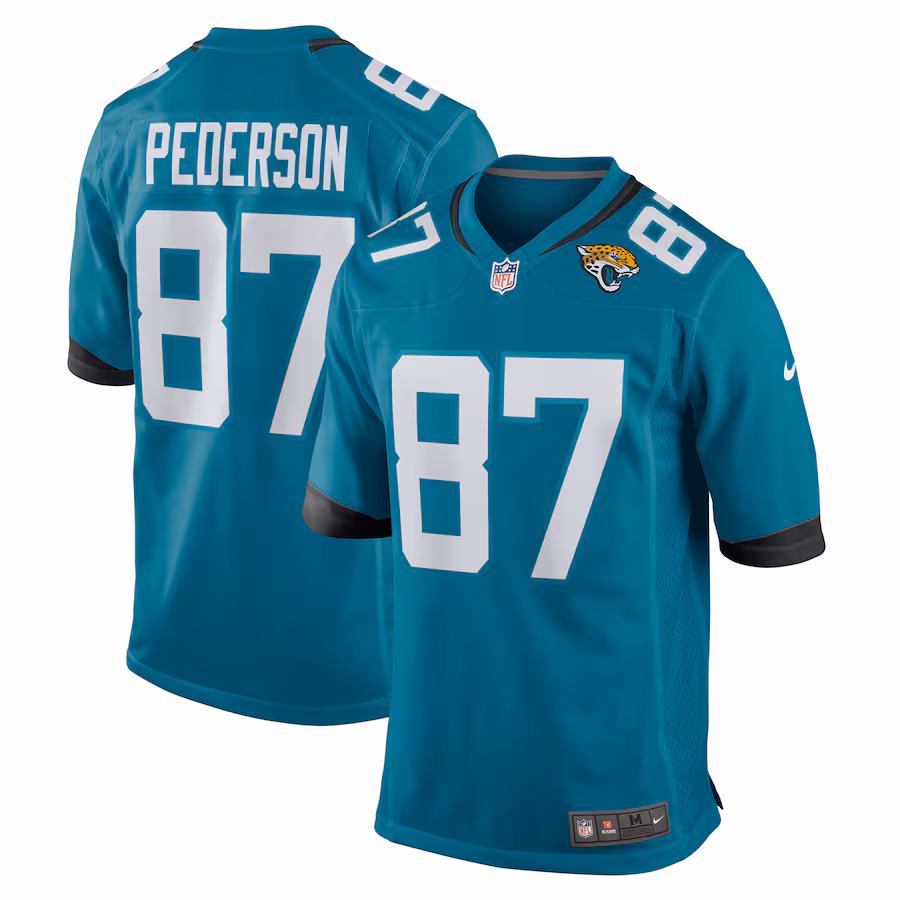 Men's Jacksonville Jaguars Josh Pederson Nike  Teal Team Game Jersey - Jersey