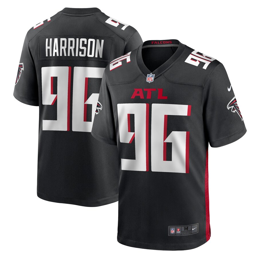 Men's Atlanta Falcons Zach Harrison Nike  Black Team Game Jersey - Jersey
