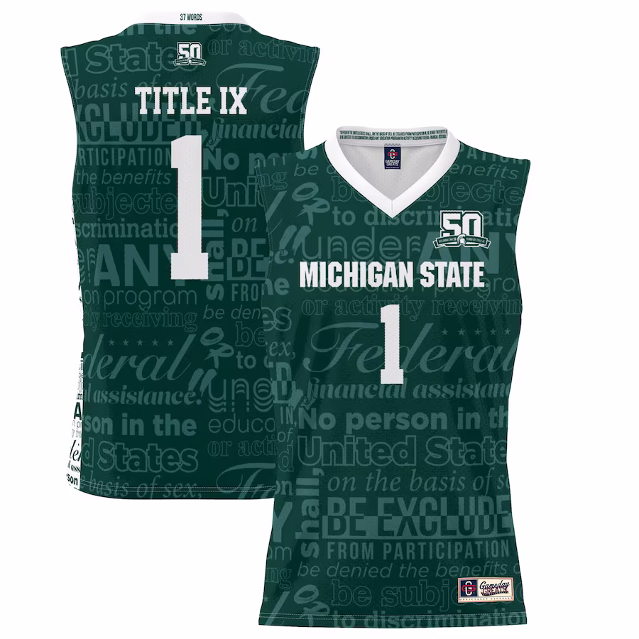 #1 Michigan State Spartans GameDay Greats 2022 Title IX Lightweight Jersey - Green - Jersey