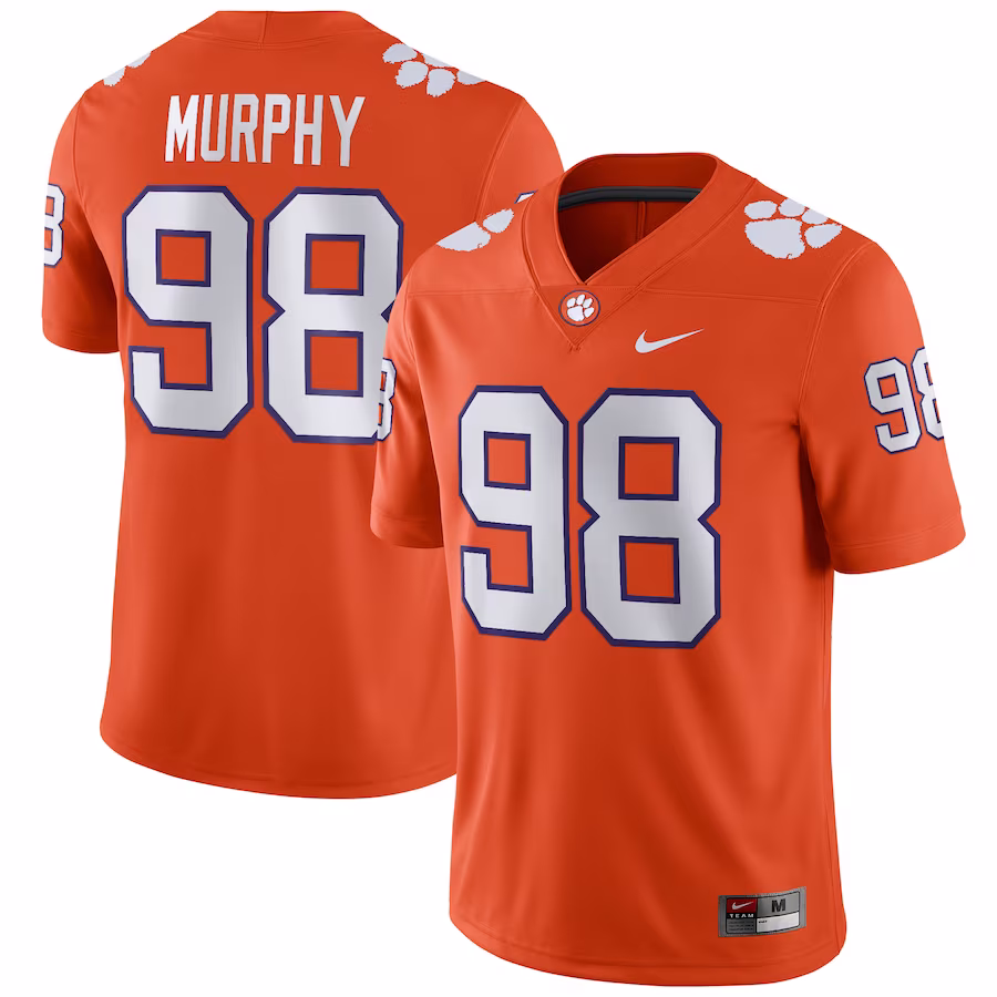 Myles Murphy Clemson Tigers Nike Player Game Jersey - Orange - Jersey