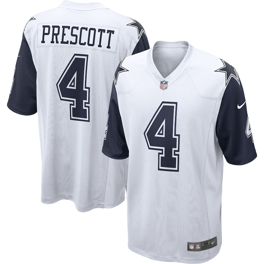 Men's Dallas Cowboys Dak Prescott Nike White Alternate Game Jersey - Jersey