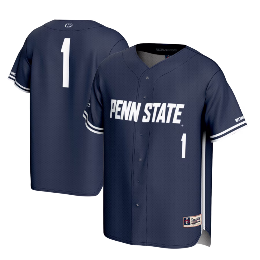 #1 Penn State Nittany Lions GameDay Greats Youth Lightweight Baseball Fashion Jersey - Navy - Jersey