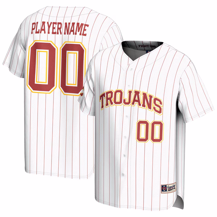 USC Trojans GameDay Greats Youth NIL Pick-A-Player Baseball Lightweight Jersey - White - Jersey