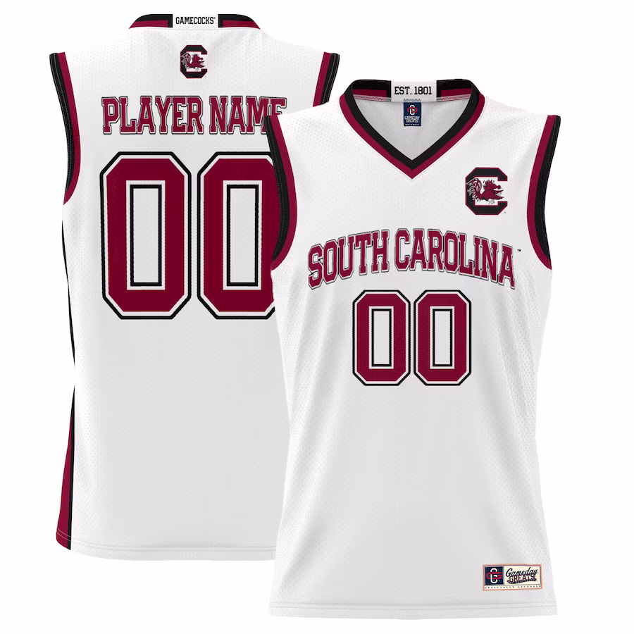 South Carolina Gamecocks GameDay Greats Unisex  Lightweight NIL Pick-A-Player Basketball Jersey - White - Jersey