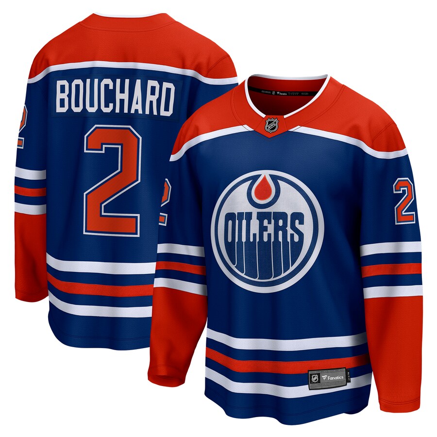 Men's Edmonton Oilers Evan Bouchard Fanatics Branded Royal Home Breakaway Player Jersey - Jersey