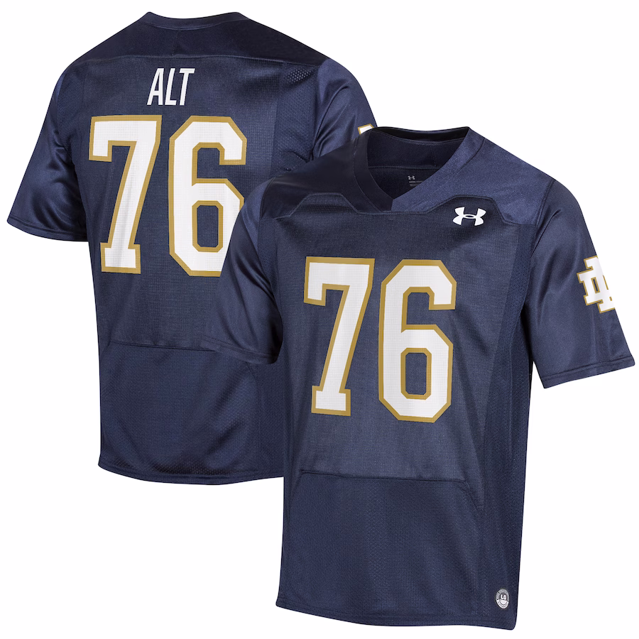 Joe Alt Notre Dame Fighting Irish Under Armour Replica Jersey - Navy - Jersey