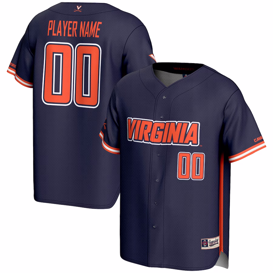 Virginia Cavaliers GameDay Greats Youth NIL Pick-A-Player Lightweight Baseball Jersey - Navy - Jersey