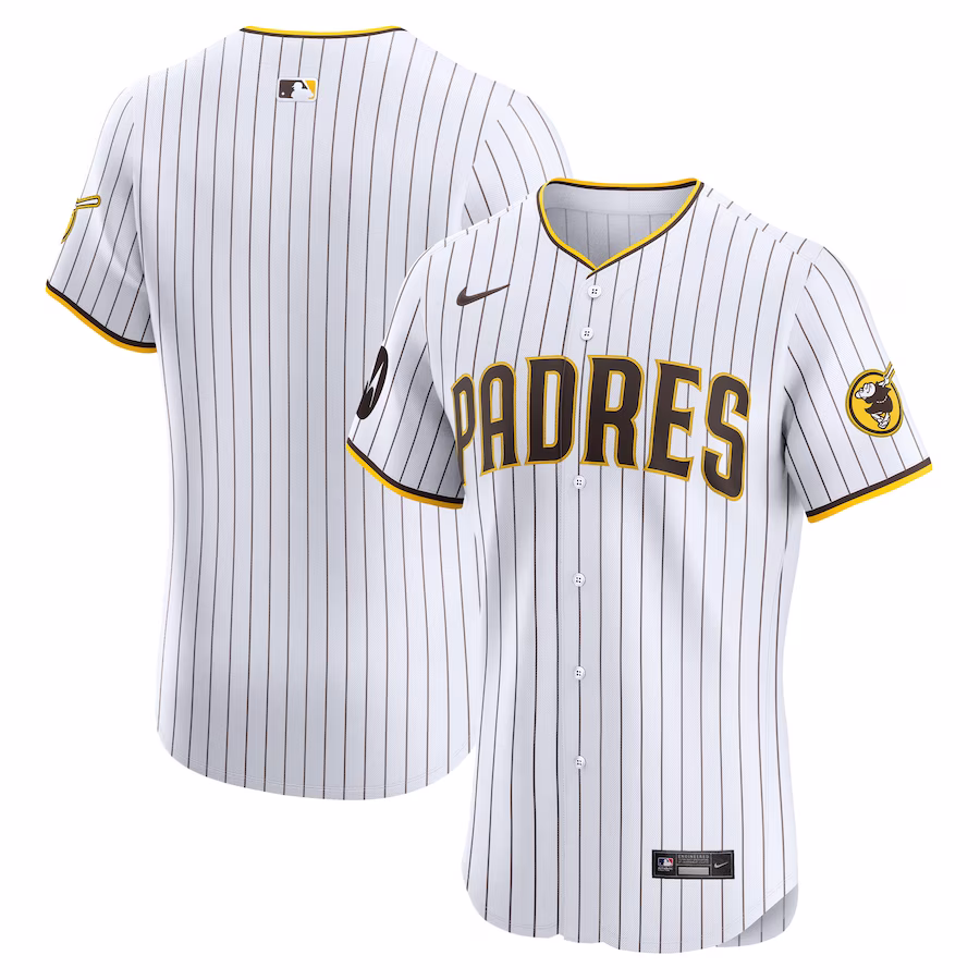 Men's San Diego Padres Nike White Home Elite Patch Jersey - Jersey