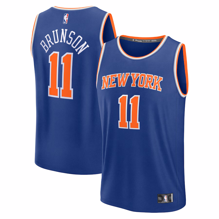 Youth New York Knicks Jalen Brunson Fanatics Royal Fast Break Replica Player Jersey - Icon Edition - Jersey