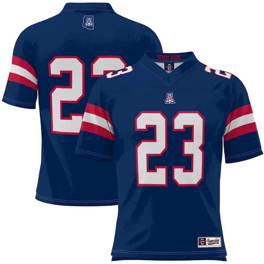 #23 Arizona Wildcats GameDay Greats Youth Desert Rising Football Jersey - Navy - Jersey