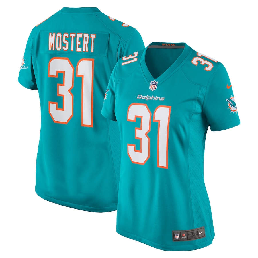 Women's Miami Dolphins Raheem Mostert Nike Aqua Game Jersey - Jersey