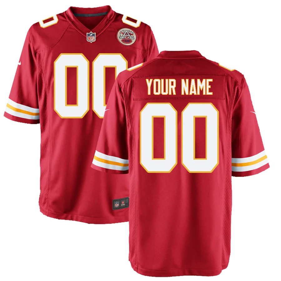 Youth Kansas City Chiefs Nike Red Custom Game Jersey - Jersey