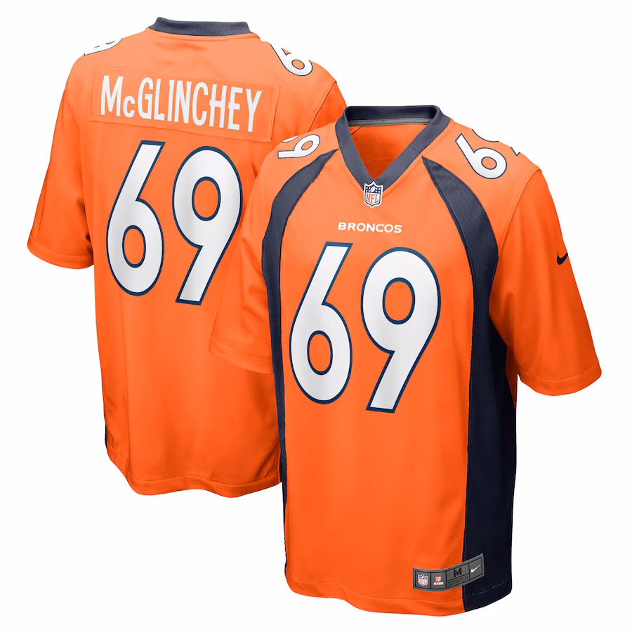 Men's Denver Broncos Mike McGlinchey Nike Orange Game Player Jersey - Jersey