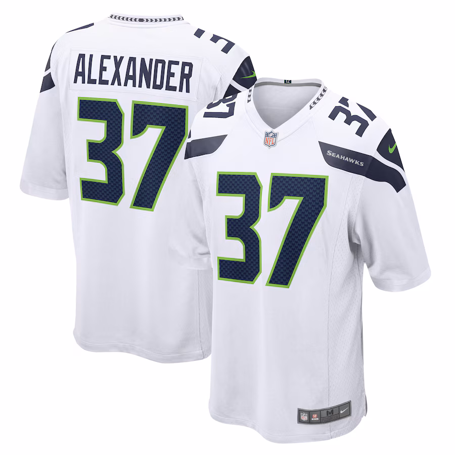Men's Seattle Seahawks Shaun Alexander Nike White Retired Player Game Jersey - Jersey
