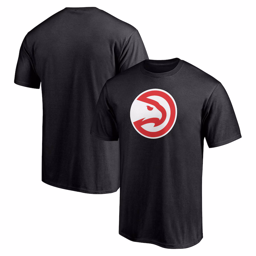 Men's Atlanta Hawks Fanatics Black Primary Logo T-Shirt - Jersey