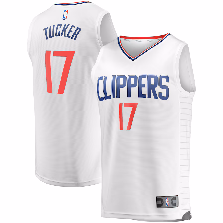Youth LA Clippers PJ Tucker Fanatics White Fast Break Player Jersey - Association Edition - Jersey