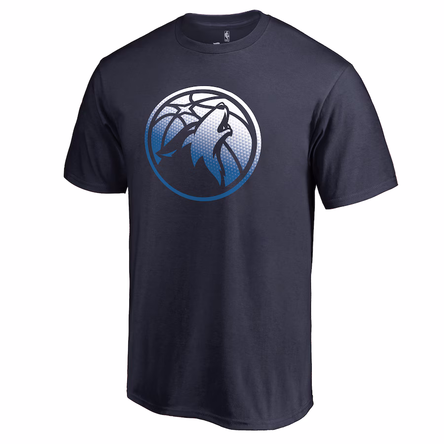 Men's Minnesota Timberwolves Navy Gradient Logo T-Shirt - Jersey