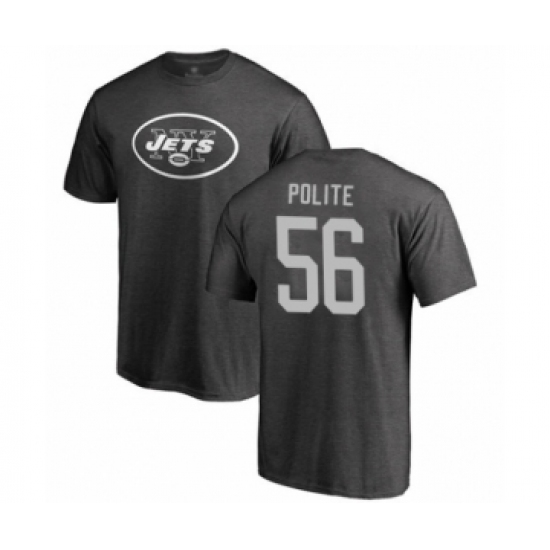 Football New York Jets #56 Jachai Polite Ash One Color T-Shirt - Jersey