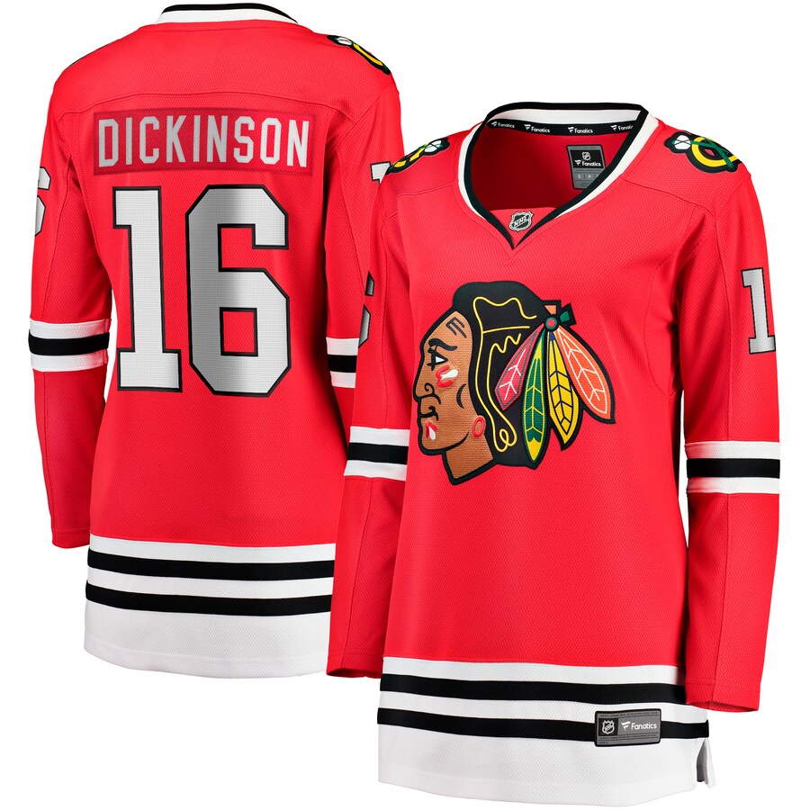 Women's Chicago Blackhawks Jason Dickinson Fanatics Branded Red Home Breakaway Player Jersey - Jersey