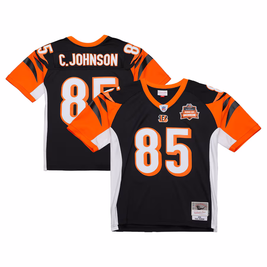 Men's Cincinnati Bengals Chad Johnson Mitchell & Ness Black 2004 Legacy Replica Jersey - Jersey