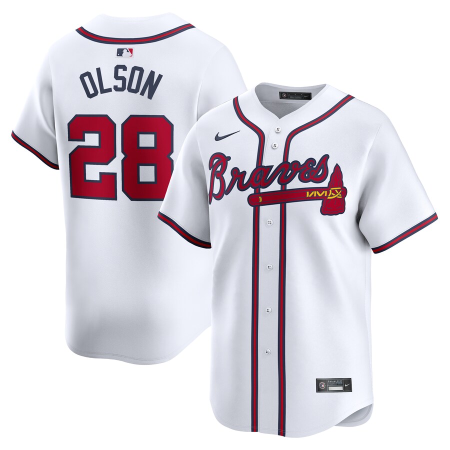 Youth Atlanta Braves Matt Olson Nike White Home Limited Player Jersey - Jersey