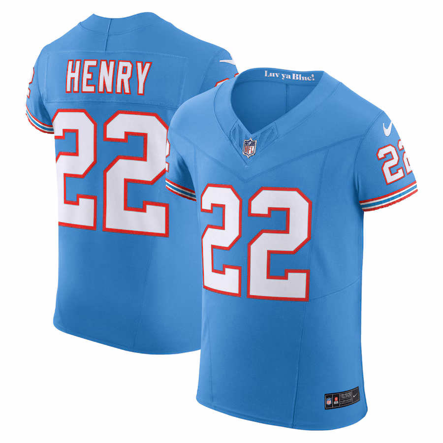 Men's Tennessee Titans Derrick Henry Nike Light Blue Oilers Throwback Vapor F.U.S.E. Elite Jersey - Jersey