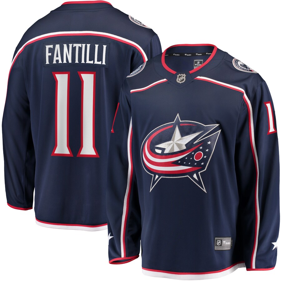 Men's Columbus Blue Jackets Adam Fantilli Fanatics Branded Navy Home Breakaway Player Jersey - Jersey