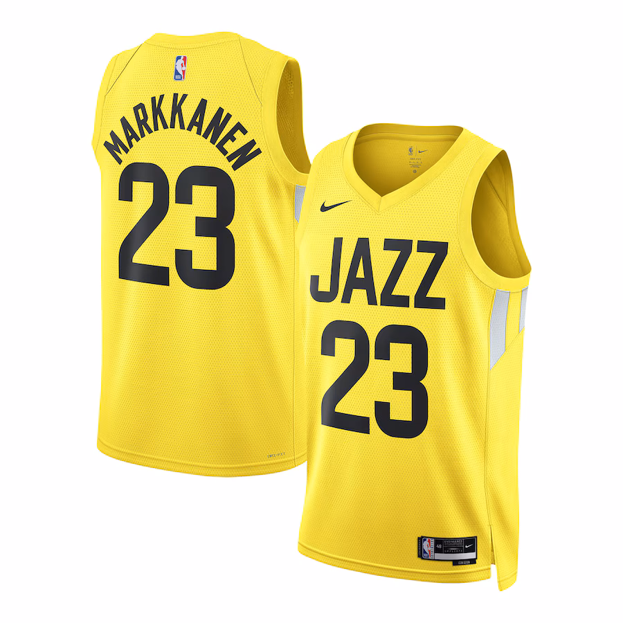 Unisex Utah Jazz Lauri Markkanen Nike Gold Swingman Jersey - Icon Edition - Jersey