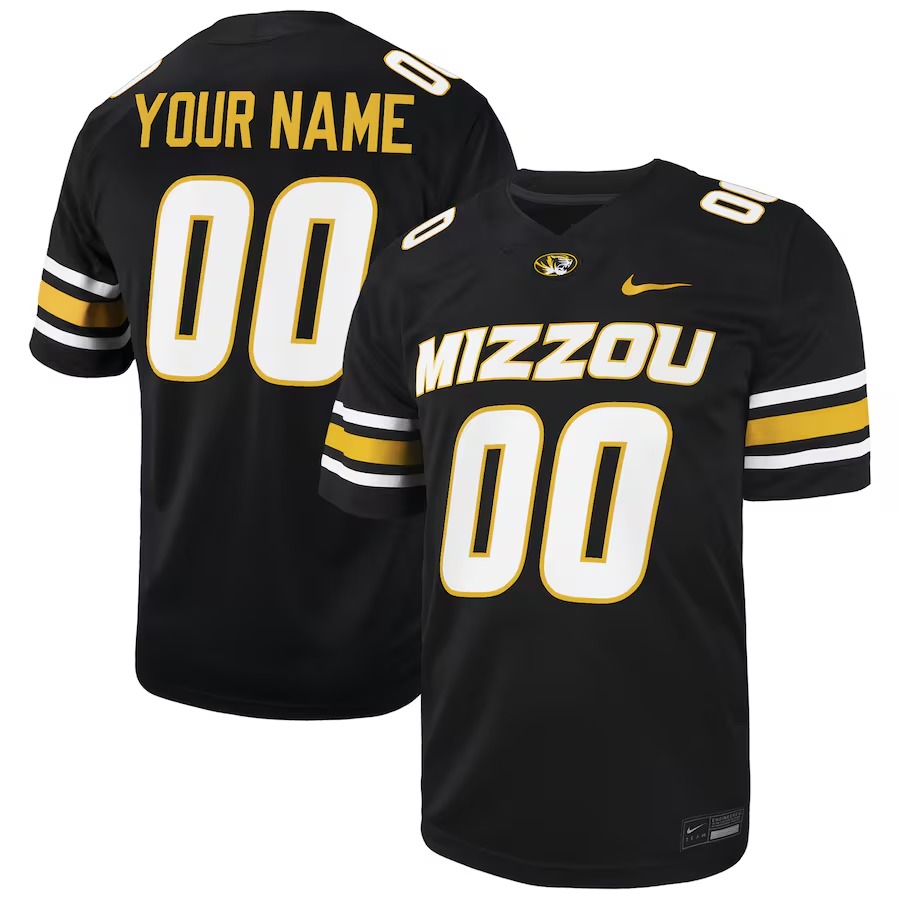 Missouri Tigers Nike Custom Football Game Jersey - Black - Jersey