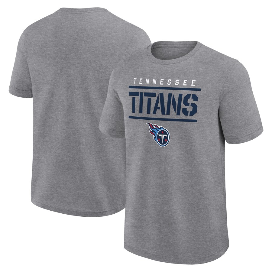 Men's Tennessee Titans Fanatics Heather Gray Big & Tall Top Notch T-Shirt - Jersey