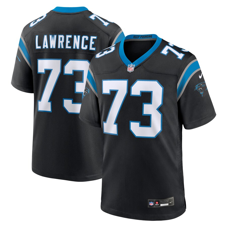Men's Carolina Panthers Rashard Lawrence Nike  Black  Game Jersey - Jersey