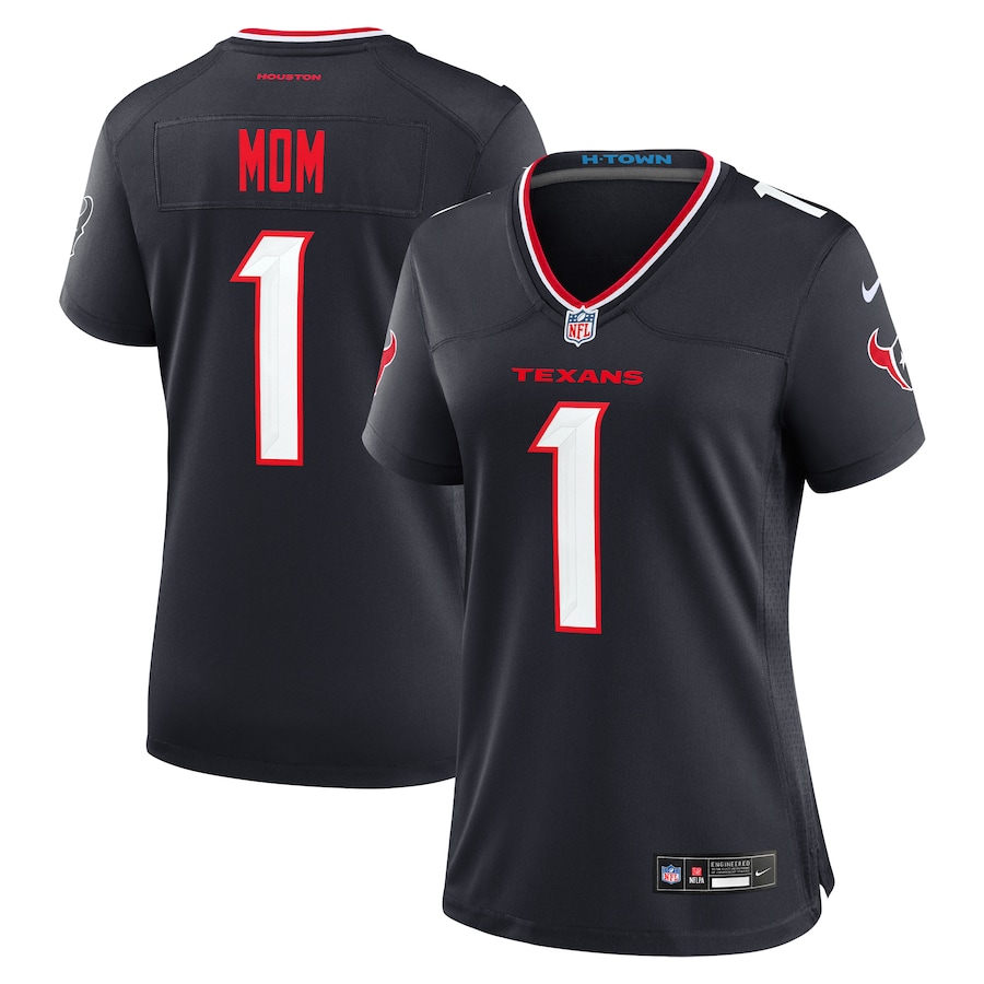 Women's Houston Texans  Nike Navy #1 Mom Game Jersey - Jersey