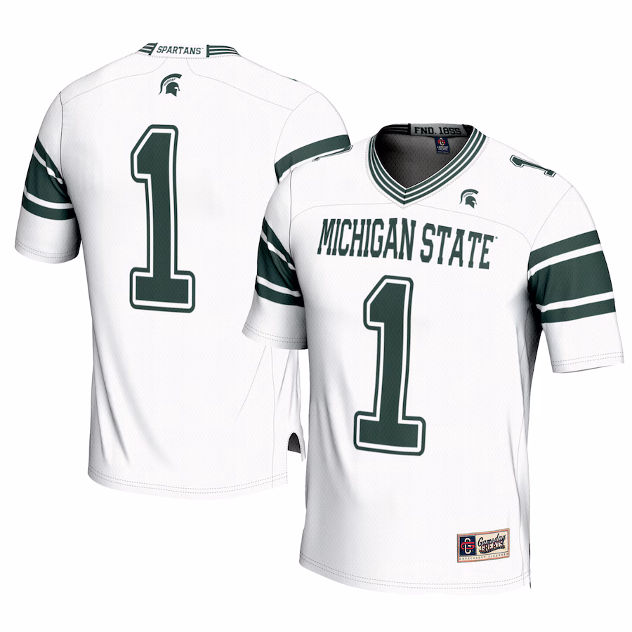 Youth GameDay Greats #1 White Michigan State Spartans Football Jersey - Jersey