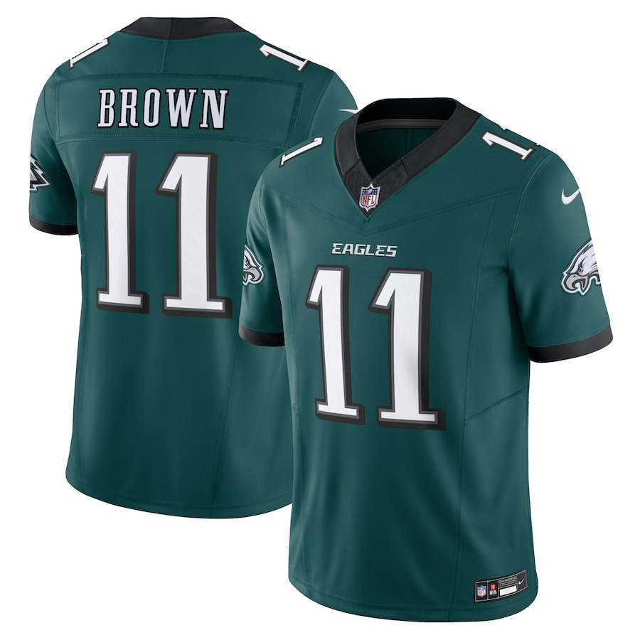 Men's Philadelphia Eagles A.J. Brown Nike Midnight Green Vapor F.U.S.E. Limited Jersey - Jersey