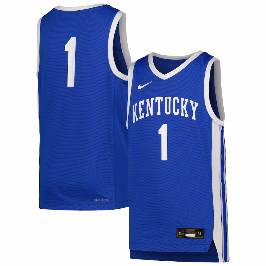 Youth Nike #1 Royal Kentucky Wildcats Icon Replica Basketball Jersey - Jersey