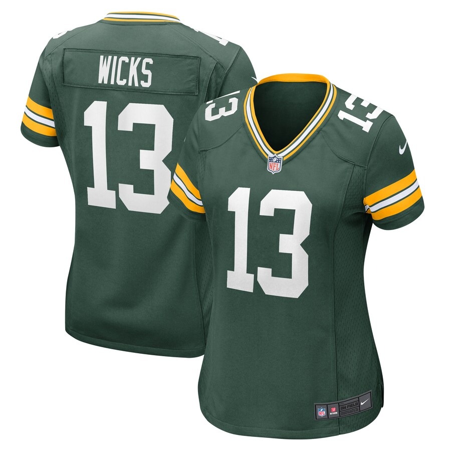 Women's Green Bay Packers Dontayvion Wicks Nike  Green  Game Jersey - Jersey