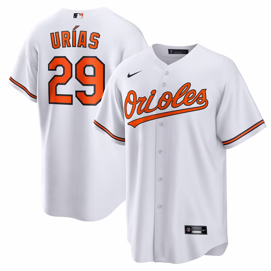 Men's Baltimore Orioles Ramón Urías Nike White Home  Replica Player Jersey - Jersey
