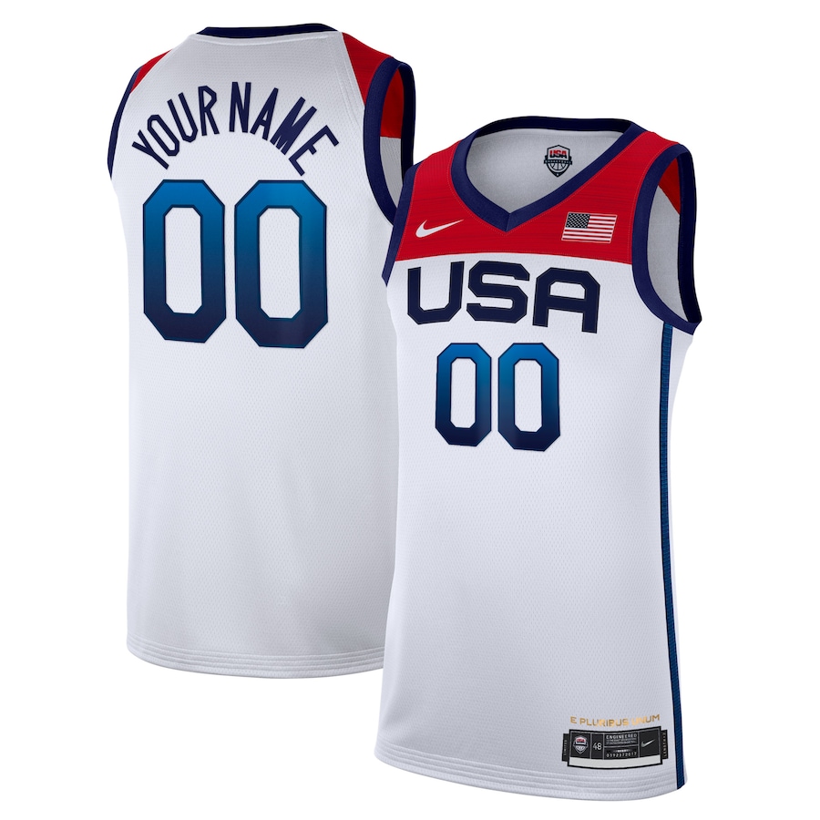 Men's USA Basketball Nike White Limited Custom Jersey - Jersey