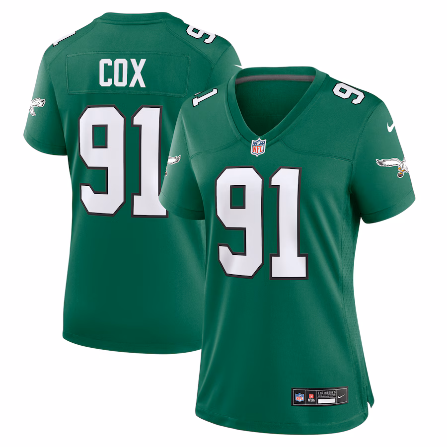 Women's Philadelphia Eagles Fletcher Cox Nike Kelly Green Alternate Game Jersey - Jersey